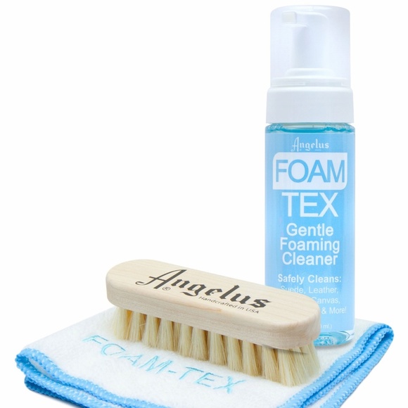 Foam-Tex fOaMiNg Cleaner KiT suede leather sneakers shoes boots foamtex ANGELUS - Picture 1 of 8
